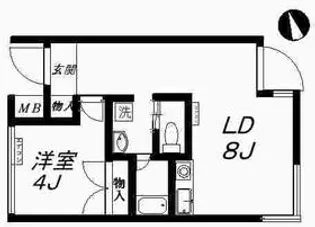 カーサデハラダ【202号室】の間取り