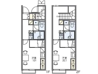 レオパレスみどりⅡ【2階】の間取り