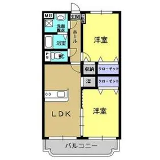 ユーミーキャッスル【2階】の間取り