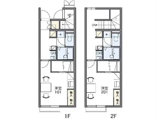 レオパレス万葉の里【204号室】の間取り