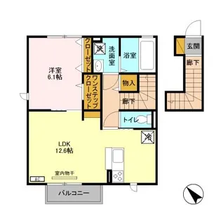ベリーグラッド B【2階】の間取り