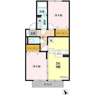 フリージアM【1階】の間取り