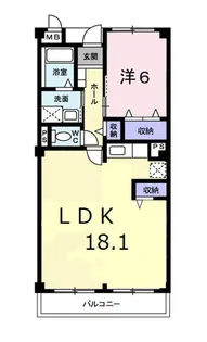 ノースクワイル5【1階】の間取り