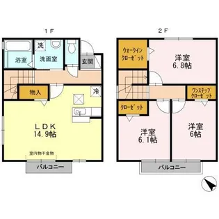 アイリ C棟【102号室】の間取り