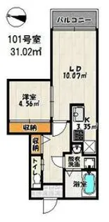 ベリー箱崎【1階】の間取り