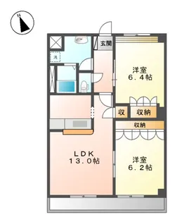ロイヤル ラ ファミーユB棟【2階】の間取り