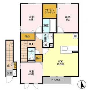 プティール B【2階】の間取り