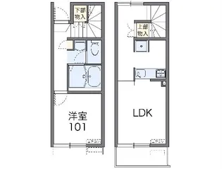 レオネクストブラウンコート【102号室】の間取り