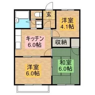 RICHチェリーハイツ【1階】の間取り