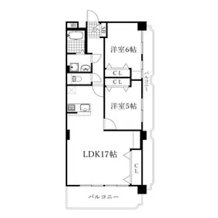 長良パークマンション【3階】の間取り