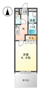 パティオ【102号室】の間取り