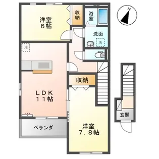 サニープレイス【2階】の間取り