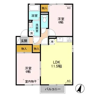 ティンカー ベル III【2階】の間取り