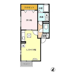 セジュール北安東【1階】の間取り