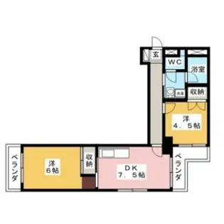 レヴァンテ岐阜【5階】の間取り