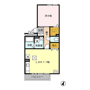 セジュール和幸 D【1階】の間取り