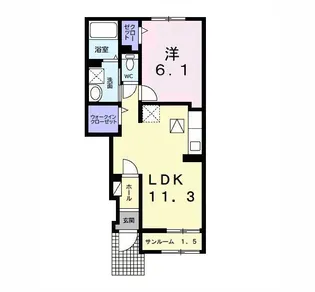 ル オーブ【1階】の間取り