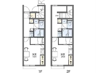レオパレスフローラ【211号室】の間取り