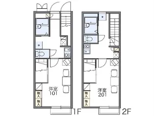 レオパレスTOMATO 1【205号室】の間取り