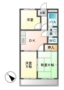 アーバンハイツA棟【2階】の間取り