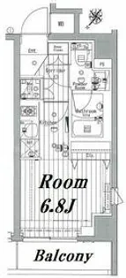 メイクスデザイン横浜蒔田【803号室】の間取り