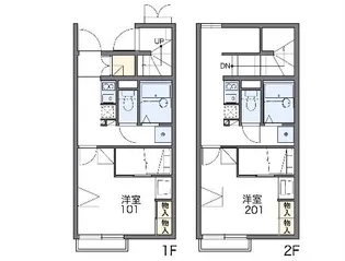 レオパレスイーストハウス【1階】の間取り