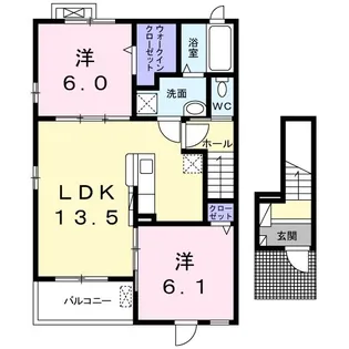 エアリーさくら B【2階】の間取り