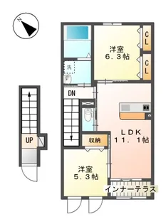 RISING SUN【2階】の間取り