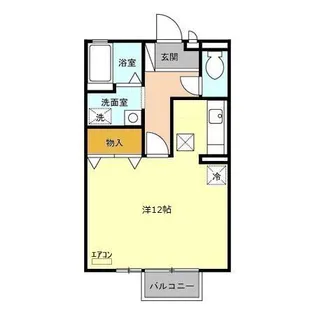 アピエ 壱番館/弐番館【壱番館105号室】の間取り