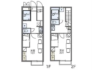 レオパレスノーヴァ【202号室】の間取り