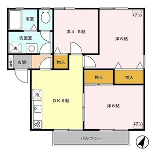 ロータスヴィレッジ B【1階】の間取り