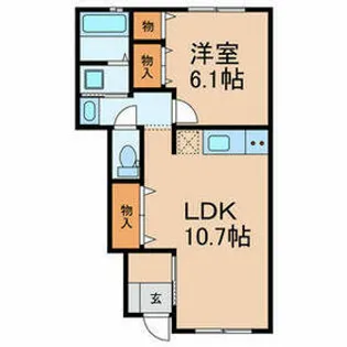 ウインドハイム【1階】の間取り