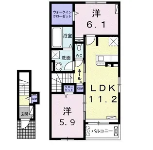 リバティ16【2階】の間取り