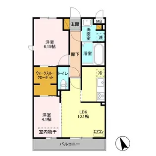 プチクールⅢ・Ⅴ Ⅴ【3階】の間取り