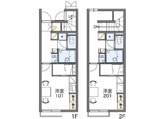 レオパレスレキア【211号室】の間取り
