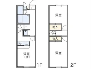 レオパレスソレイユⅡ【109号室】の間取り