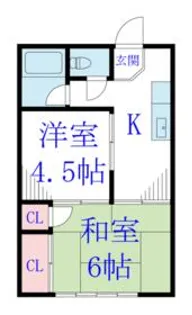 二葉ハイツ【2階】の間取り