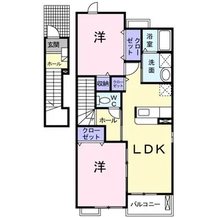 フレイムK【2階】の間取り