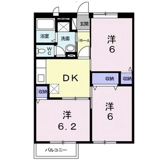 サザンクレセント【2階】の間取り