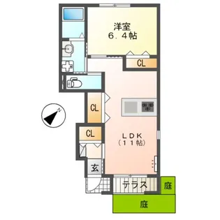 Cuore【1階】の間取り