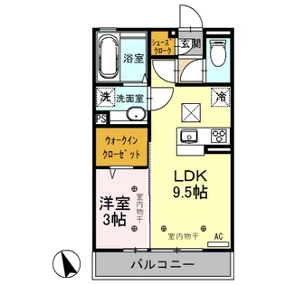 アルカサル【1階】の間取り