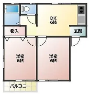 ソレイユ壱番館【201号室】の間取り