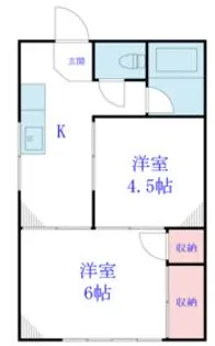 二葉ハイツ【201号室】の間取り
