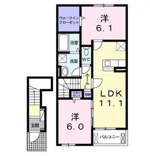 エスリーア【2階】の間取り
