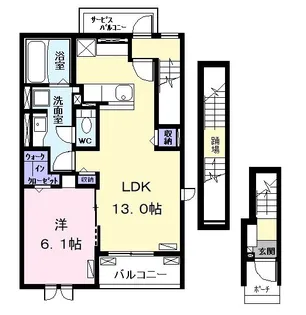 イースト・ヴィラ【3階】の間取り