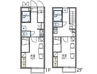 レオパレスBlumenHeim【203号室】の間取り