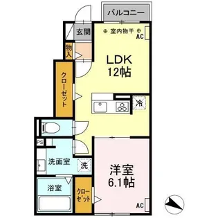 レナシード【1階】の間取り