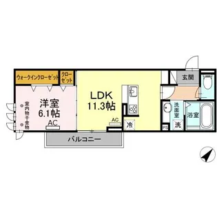 クレール クロノス【3階】の間取り