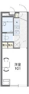 レオパレス中央【1階】の間取り