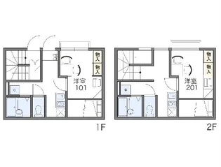 レオパレスサンセール【204号室】の間取り